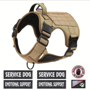 Hiphoppet US Local Tactical Service Dog Harness Vest Adjustable Reflective No Pulling Large Dog Harness With Metal Buckle - Image 8