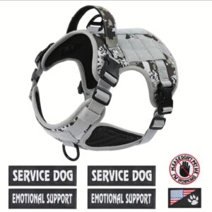 Hiphoppet US Local Tactical Service Dog Harness Vest Adjustable Reflective No Pulling Large Dog Harness With Metal Buckle - Image 7