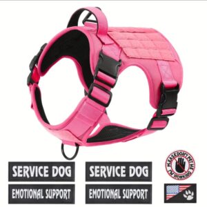 Hiphoppet US Local Tactical Service Dog Harness Vest Adjustable Reflective No Pulling Large Dog Harness With Metal Buckle - Image 6