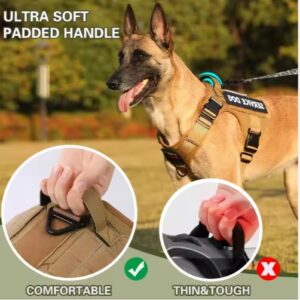 Hiphoppet US Local Tactical Service Dog Harness Vest Adjustable Reflective No Pulling Large Dog Harness With Metal Buckle - Image 9